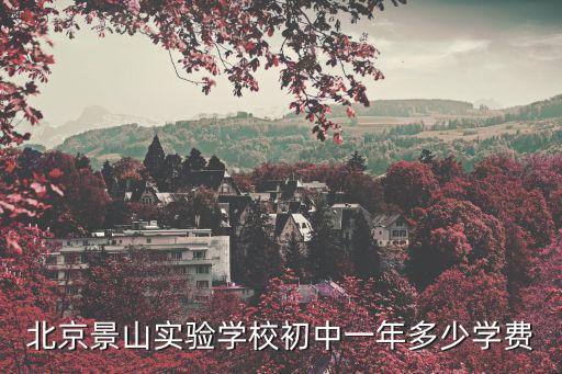 北京景山實驗學校初中一年多少學費