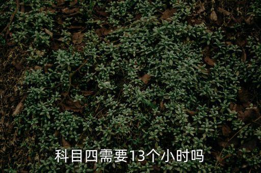 科目四需要13個小時嗎