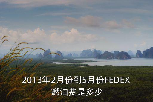 2013年2月份到5月份FEDEX 燃油費是多少