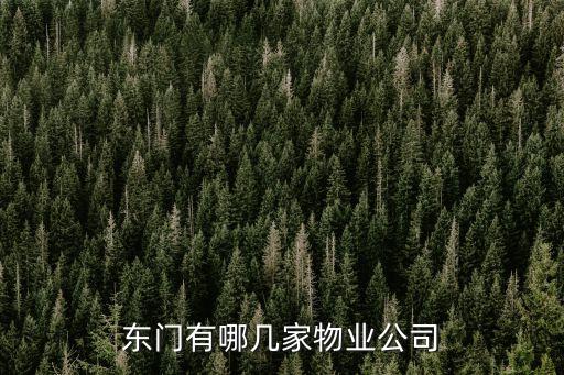 東門有哪幾家物業(yè)公司