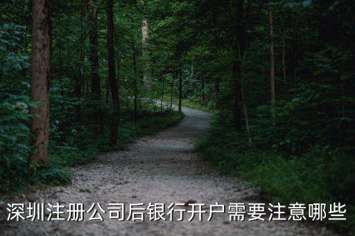 深圳注冊公司后銀行開戶需要注意哪些