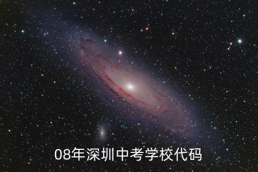 08年深圳中考學校代碼