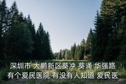 深圳市 大鵬新區(qū)葵沖 葵涌 華強(qiáng)路有個(gè)愛(ài)民醫(yī)院 有沒(méi)有人知道 愛(ài)民醫(yī)