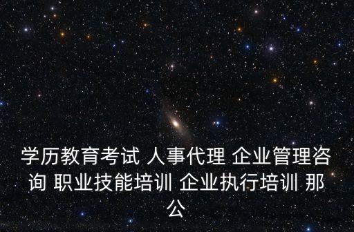 學(xué)歷教育考試 人事代理 企業(yè)管理咨詢 職業(yè)技能培訓(xùn) 企業(yè)執(zhí)行培訓(xùn) 那公
