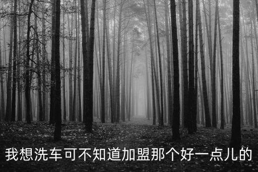 深圳地下車庫洗車行業(yè)加盟，我想洗車可不知道加盟那個(gè)好一點(diǎn)兒的
