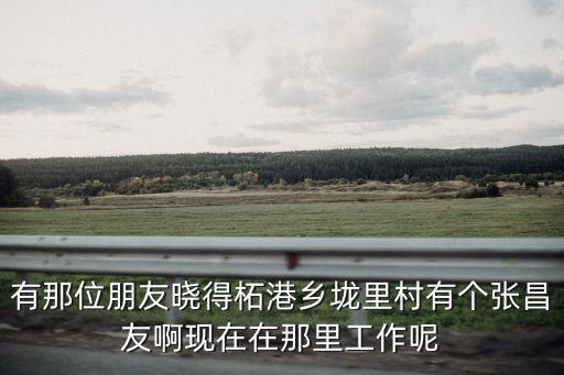 有那位朋友曉得柘港鄉(xiāng)垅里村有個張昌友啊現(xiàn)在在那里工作呢