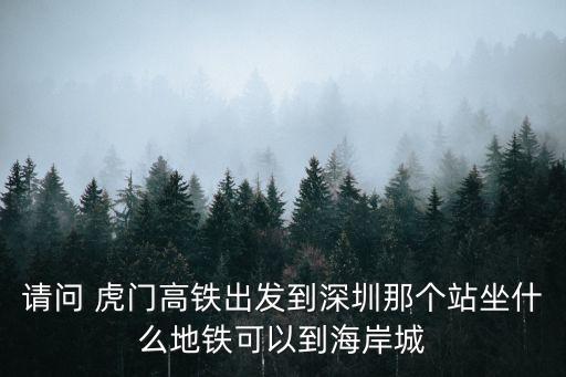 請問 虎門高鐵出發到深圳那個站坐什么地鐵可以到海岸城
