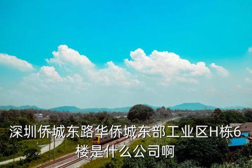深圳僑城東路華僑城東部工業區H棟6樓是什么公司啊