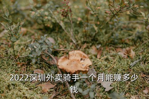 2022深圳外賣騎手一個月能賺多少錢