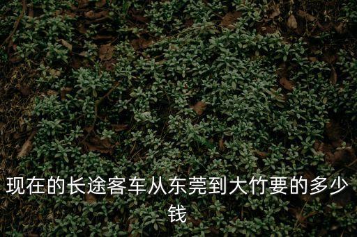 現在的長途客車從東莞到大竹要的多少錢