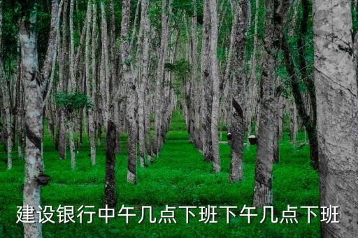 建設(shè)銀行中午幾點下班下午幾點下班