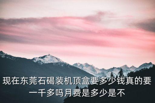 現在東莞石碣裝機頂盒要多少錢真的要一千多嗎月費是多少是不