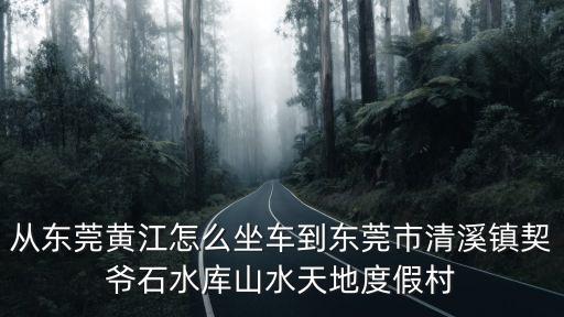 從東莞黃江怎么坐車到東莞市清溪鎮契爺石水庫山水天地度假村