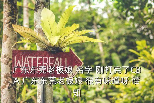 廣東東莞老板娘 名字 剛打完了CBA 廣東東莞老板娘 很有味道呀 誰知