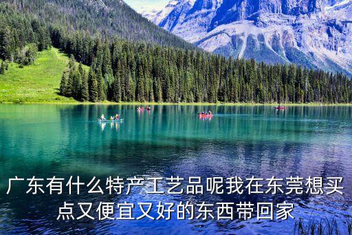 廣東有什么特產工藝品呢我在東莞想買點又便宜又好的東西帶回家