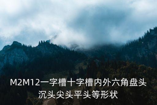 M2M12一字槽十字槽內外六角盤頭沉頭尖頭平頭等形狀