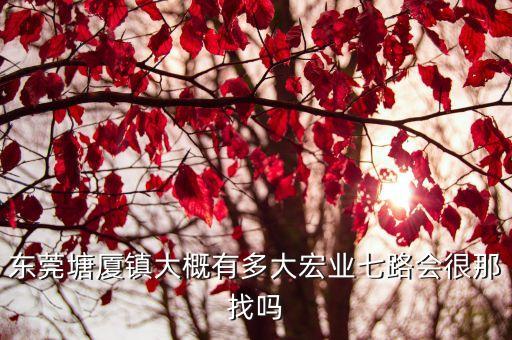 東莞塘廈鎮大概有多大宏業七路會很那找嗎