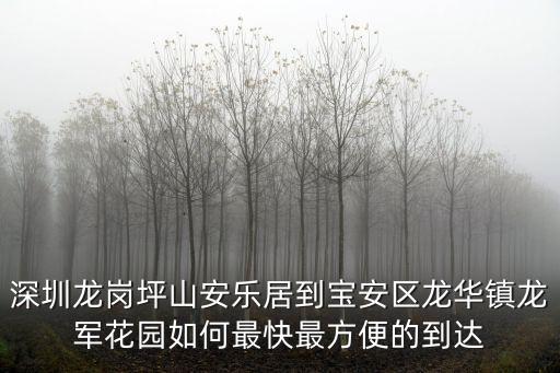 深圳公交萬科第五園至龍軍花園，深圳龍崗坪山安樂居到寶安區龍華鎮龍軍花園如何最快最方便的到達