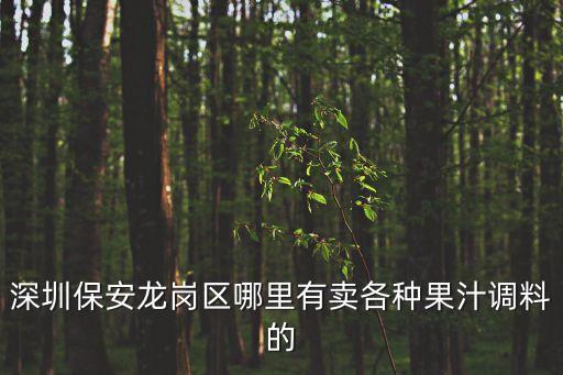 深圳保安龍崗區哪里有賣各種果汁調料的