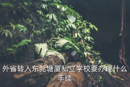 外省轉入東莞塘廈私立學校要辦理什么手續