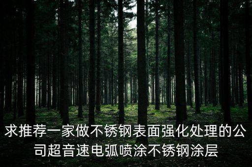 求推薦一家做不銹鋼表面強化處理的公司超音速電弧噴涂不銹鋼涂層