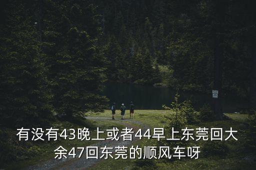 有沒有43晚上或者44早上東莞回大余47回東莞的順風車呀