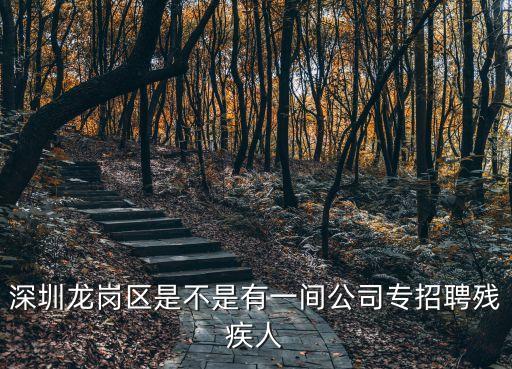 深圳龍崗區是不是有一間公司專招聘殘疾人