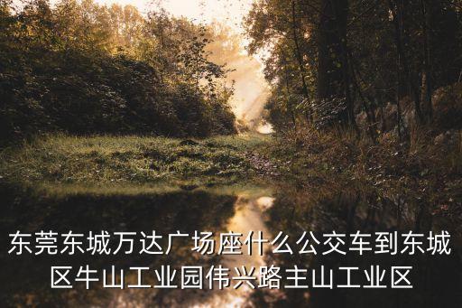 東莞東城萬達廣場座什么公交車到東城區牛山工業園偉興路主山工業區