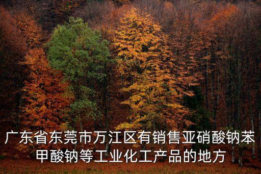 廣東省東莞市萬江區有銷售亞硝酸鈉苯甲酸鈉等工業化工產品的地方