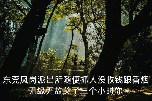 東莞警花抓捕現(xiàn)場(chǎng)視頻，東莞鳳崗派出所隨便抓人沒(méi)收錢(qián)跟香煙無(wú)緣無(wú)故關(guān)了三個(gè)小時(shí)你