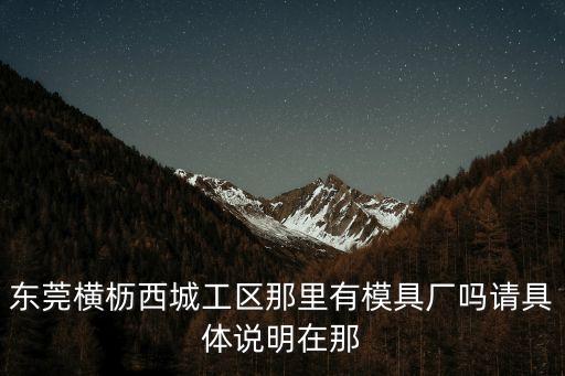 東莞橫櫪西城工區(qū)那里有模具廠嗎請具體說明在那