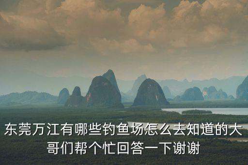 東莞萬江有哪些釣魚場怎么去知道的大哥們幫個忙回答一下謝謝