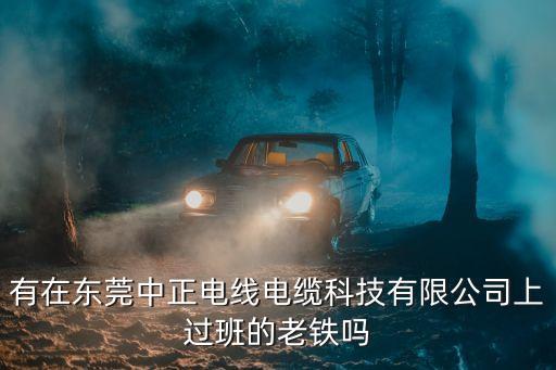 有在東莞中正電線電纜科技有限公司上過班的老鐵嗎