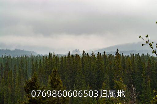 0769860606503歸屬地