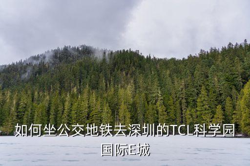 深圳tcl智能國際e城前臺，TCL國際E城這片地原來干啥的