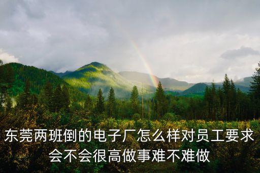 東莞兩班倒的電子廠怎么樣對員工要求會不會很高做事難不難做