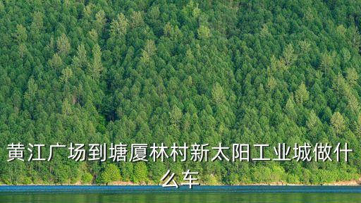 黃江廣場到塘廈林村新太陽工業城做什么車