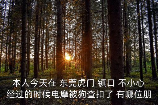 本人今天在 東莞虎門 鎮(zhèn)口 不小心經(jīng)過的時候電摩被狗查扣了 有哪位朋