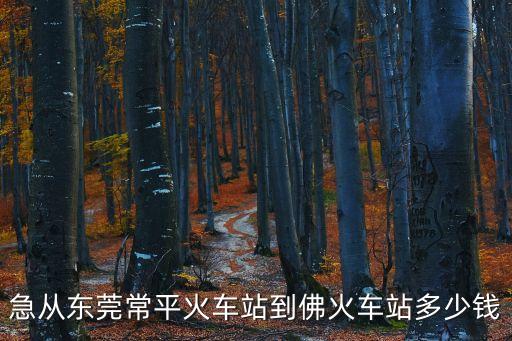 急從東莞常平火車站到佛火車站多少錢