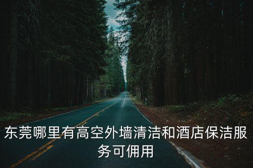 東莞哪里有高空外墻清潔和酒店保潔服務可傭用