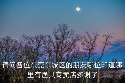 請問各位東莞東城區的朋友哪位知道哪里有漁具專賣店多謝了