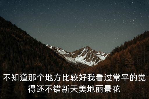 東莞利景花園值得入手嗎，不知道那個地方比較好我看過常平的覺得還不錯新天美地麗景花