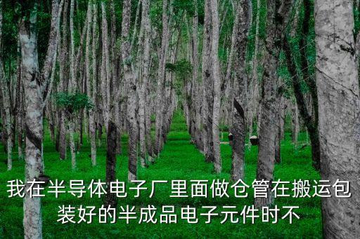 我在半導體電子廠里面做倉管在搬運包裝好的半成品電子元件時不