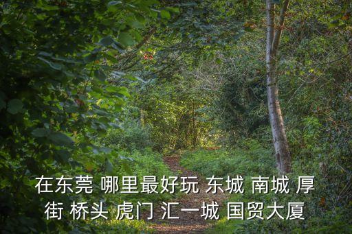 東莞國貿城打卡攻略，東莞游覽方案