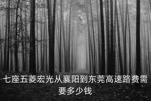 襄陽到東莞需要多少錢，七座五菱宏光從襄陽到東莞高速路費(fèi)需要多少錢