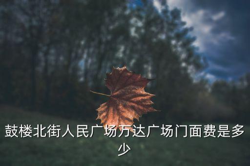 鼓樓北街人民廣場萬達廣場門面費是多少