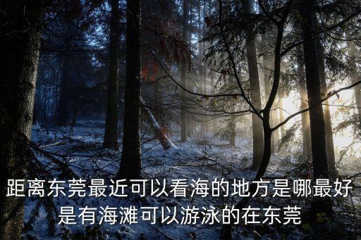 距離東莞最近可以看海的地方是哪最好是有海灘可以游泳的在東莞