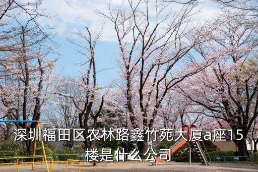 深圳福田區農林路鑫竹苑大廈a座15樓是什么公司
