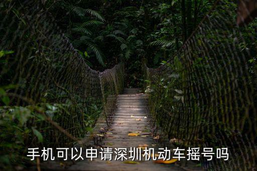 手機(jī)申請(qǐng)深圳小汽車搖號(hào)，手機(jī)可以申請(qǐng)深圳機(jī)動(dòng)車搖號(hào)嗎