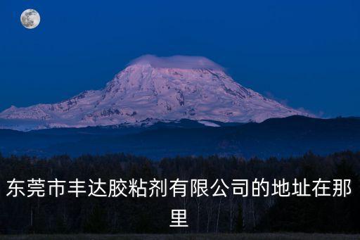 東莞市豐達(dá)膠粘劑有限公司的地址在那里